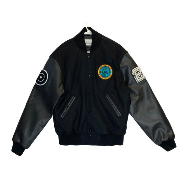 Varsity Base Jacket YouTube Lift Black Voices RARE Influencer Gift Mens Medium - Picture 2 of 13
